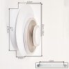 Lemik applique murale LED ronde orientable, lot de 2, éclairage indirect