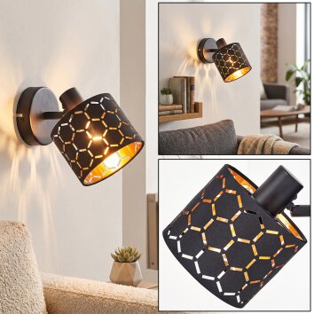 Alsen applique murale orientable avec abat-jour à fentes E14, motif ajouré