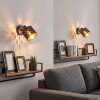 Tallaboa applique murale orientable, abat-jour tissu à motif, set de 2