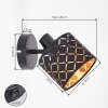 Tallaboa applique murale orientable, abat-jour tissu à motif, set de 2