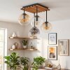 Gastor plafonnier à globes E14 4 flammes boho pour salon et salle à manger