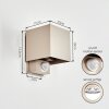Applique murale LED Tamarin, lot de 2, 3000 Kelvin blanc chaud, détecteur de mouvement