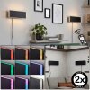Axion applique murale LED plate avec télécommande, lot de 2 pour salon et bureau