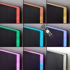Moderne LED Applique murale Axion rectangle plat, lot de 2, RGB, 3000 Kelvin blanc chaud