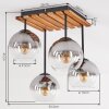 Koyoto plafonnier à 4 lumières E14, luminaire de plafond bohème vintage