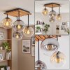 Gastor plafonnier à globes 4 lumières E14, design boho rétro pour salon et chambre