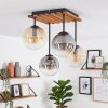 Gastor plafonnier à globes 4 lumières E14, design boho rétro pour salon et chambre