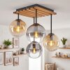 Gastor plafonnier à globes 4 lumières E14, design boho rétro pour salon et chambre