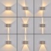 Tamarin applique murale extérieure avec détecteur de mouvement LED, lot de 2