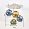 Koyoto plafonnier boule rond 4 lumières E14 ø 38 cm, style moderne vintage