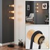 Voril 3-flammige Stehlampe aus Holz und Metall, 141,5 cm, E27, naturfarbene Holzdetails