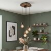 Suspension grappe Avestruz, socle carré en bois, 4 câbles pour la table à manger