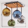 Koyoto plafonnier 4 lumières pour salon et salle à manger, style boho rétro
