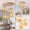 Gastor plafonnier boule 4 lumières, design rétro moderne pour salon