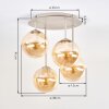 Gastor plafonnier boule 4 lumières, design rétro moderne pour salon