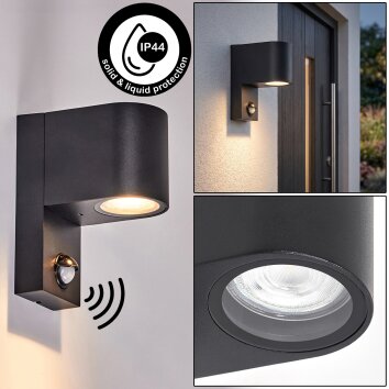 Kingstown applique extérieure avec détecteur de mouvement GU10 pour façade