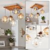 Gastor plafonnier boule 5 lampes E14, luminaire plafond Ø 39 cm style rétro