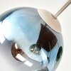 Gastor plafonnier à boules 5 lumières, base carrée à lattes, E14, ø 39 cm