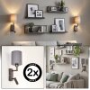 Turil LED applique murale liseuse lot de 2 avec spot orientable et interrupteur