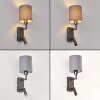 Turil LED applique murale liseuse lot de 2 avec spot orientable et interrupteur