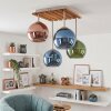 Plafonnier Koyoto à 4 globes, style rétro moderne, pour salon et salle à manger