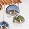 Plafonnier Koyoto bohème avec 4 abat-jour ronds en verre multicolores, ø 15 cm, E14