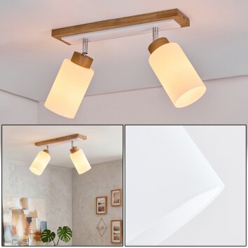 Alvorn plafonnier à spots orientables 2 lumières E27, luminaire de plafond