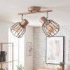 Keldor plafonnier spot orientable à 2 lumières E27 avec abat-jour cage