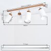 Alvorn plafonnier 4 spots orientables, abat-jours cylindriques pour salon