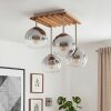 Koyoto plafonnier 4 lumières à globes, luminaire de plafond boho rétro