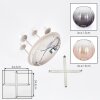 Koyoto plafonnier rond à 4 lumières avec abat-jour globe strié, ø 38 cm