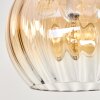 Koyoto plafonnier rond à 4 lumières avec abat-jour globe strié, ø 38 cm