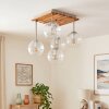 Koyoto plafonnier suspendu 5 lumières, globes rainurés style rétro moderne