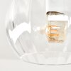 Koyoto plafonnier suspendu 5 lumières, globes rainurés style rétro moderne