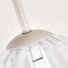 Koyoto plafonnier globe vintage 4 lumières, abat-jours ronds striés E14