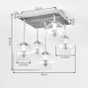 Koyoto plafonnier 5 lumières à globes, style boho rétro pour salon