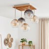 Koyoto plafonnier 5 lumières avec abat-jours globe pour salon et salle à manger