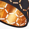 Alsen plafonnier 4 spots orientables indépendamment, abat-jour ajourés nid d’abeille