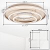Melin plafonnier LED rond ø 51,1 cm, plafonnier salon à anneaux lumineux