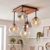 Gastor Plafonnier à globes 5 lumières E14, luminaire de plafond rétro