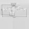 Chehalis plafonnier globe 6 lumières, luminaire de plafond rétro ø 64 cm