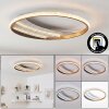 Calista plafonnier LED de salon rond Ø 41 cm, anneau lumineux plat moderne