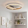 Calista plafonnier LED de salon rond Ø 41 cm, anneau lumineux plat moderne
