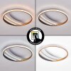 Calista plafonnier LED de salon rond Ø 41 cm, anneau lumineux plat moderne