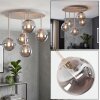 Chehalis plafonnier à globes 5 lumières, rond, style rétro-vintage G9, Ø 43 cm