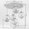 Chehalis plafonnier boule pour salon et couloir, 5 flammes ø 45 cm, style rétro