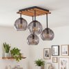 Koyoto plafonnier 4 flammes E14 à globes, luminaire de plafond rétro