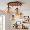 Koyoto plafonnier 4 flammes, luminaire de plafond à globes pour salon