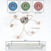 Chehalis plafonnier à globes 6 lampes G9, bras courbés, rétro moderne Ø 58 cm