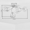 Plafonnier moderne Chehalis à 6 lumières avec abat-jour en verre multicolores, ø 12 cm
